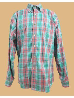 Southern Marsh Mens Pink Plaid Long Sleeve Shirt XL